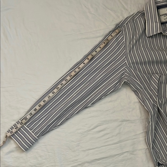 American Eagle Outfitters Men's Gray Striped Casual Shirt Long Sleeve Size XL - Picture 5 of 8